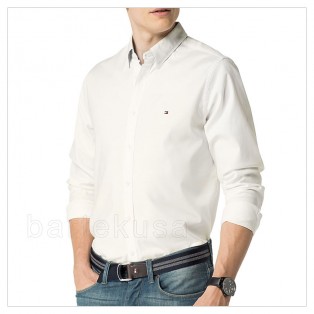 Tommy Hilfiger Biala Koszula Meska Stretch